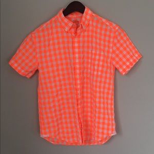Crewcuts Gingham Short Sleeve Button Down• Size 14